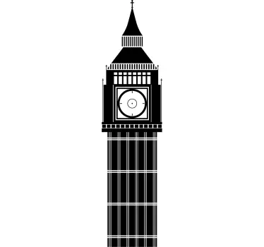 Big Ben Decorative Clock Wall Sticker - TenStickers