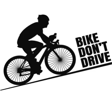 Bike Don´t Drive Wall Sticker - TenStickers