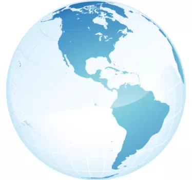 Blue Shade Globe Decal - TenStickers