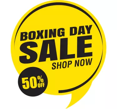 Boxing Day Sale Shop Sticker - TenStickers