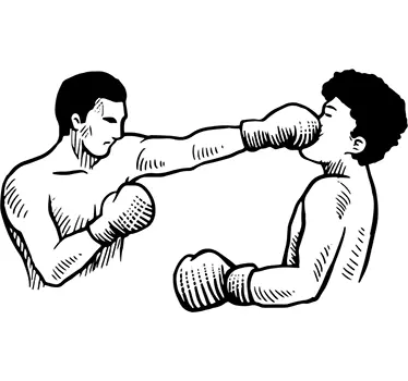 Boxing Punch Wall Sticker - TenStickers