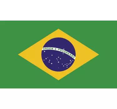 Brazil Flag Living Room Wall Sticker - TenStickers