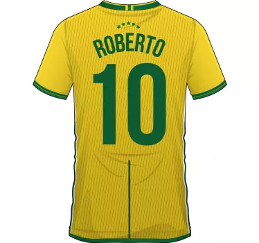 Brazil Shirt Customisable Sticker - TenStickers