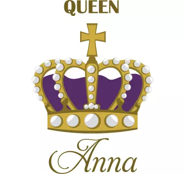 Britain Crown Customisable Sticker - TenStickers