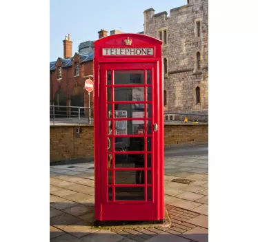 British Telephone Box Wall Mural - TenStickers
