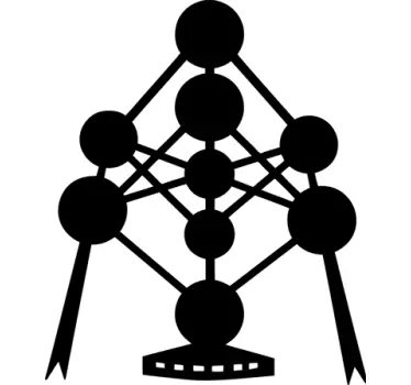 Brussels Atomium Sticker - TenStickers