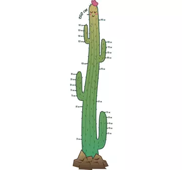 Cactus Height Chart Children´s Wall Sticker - TenStickers