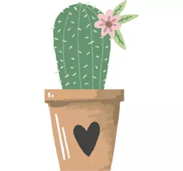 Cactus Plant Decorative Sticker - TenStickers