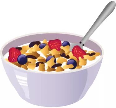 Cereal Bowl Vector Illustration Wall Sticker - TenStickers