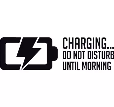 Charging do not disturb headboard wall sticker - TenStickers