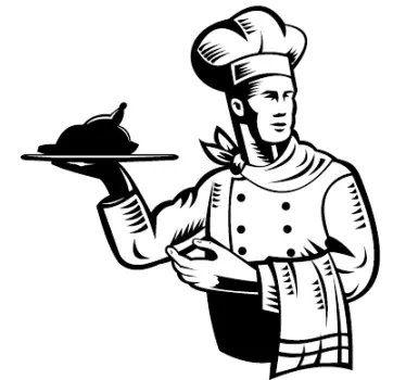 Chef Chicken Tray Wall Sticker - TenStickers