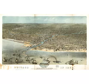 Chicago 1868 Poster Sticker - TenStickers