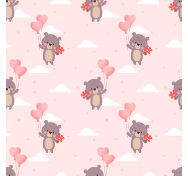 Childish loving bears pattern furniture decal - TenStickers