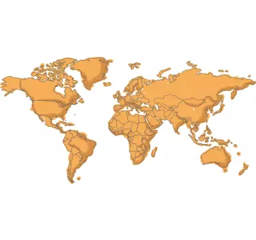 Children´s World Map Wall Sticker - TenStickers