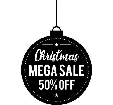 Handing xmas sale bubble Christmas Shop window Sticker - TenStickers