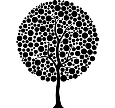 Circular tree wall sticker - TenStickers