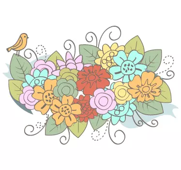 Corsage Floral Decal - TenStickers