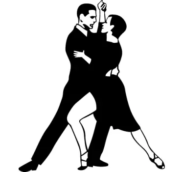 Couple Dancing Tango Decorative Sticker - TenStickers