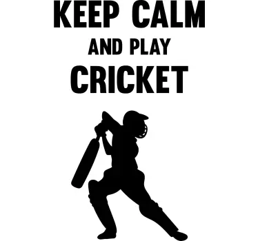 Cricket Keep Calm Home Wall Sticker - TenStickers