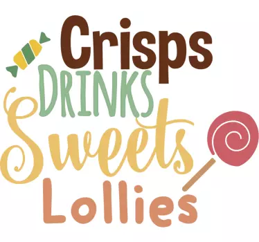 Crisps Drinks Sweets Vehicle Sticker - TenStickers
