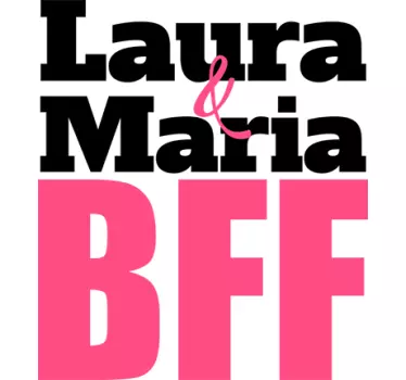 Customisable BFF Wal Sticker - TenStickers