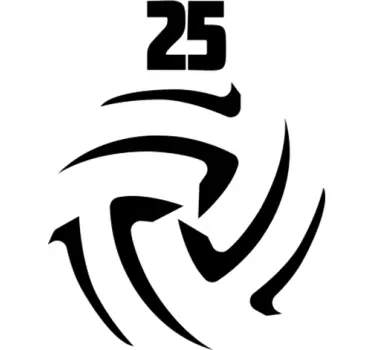 Customisable Volleyball Number Sticker - TenStickers