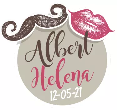 Customized Couple's Names quote wall sticker - TenStickers