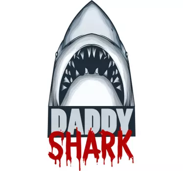 Daddy Shark Song Lyric Sticker - TenStickers