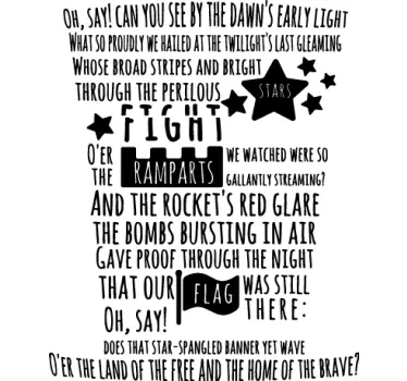 DAWN'S EARLY LIGHT quote wall sticker - TenStickers
