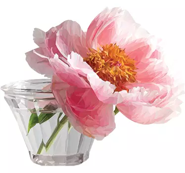Decorative Pink Flower Sticker - TenStickers