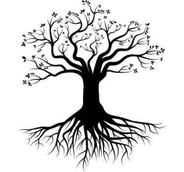 Deep Roots Tree Wall Sticker for Bedroom - TenStickers