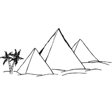 Desert Pyramids Wall Sticker - TenStickers