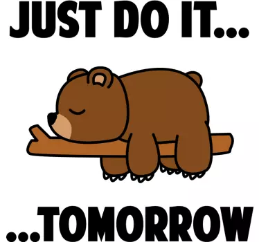 Do it Tomorrow Wall Art Sticker - TenStickers