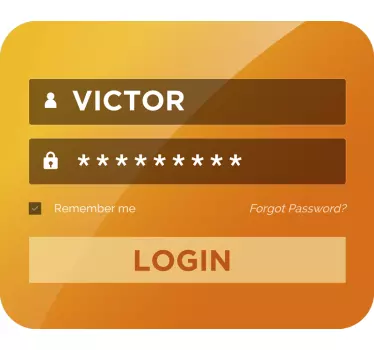 Door Login door sticker - TenStickers