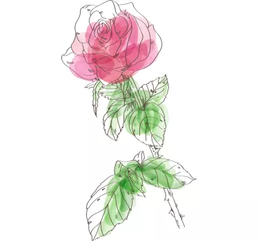 Elegant Rose Design wall sticker - TenStickers