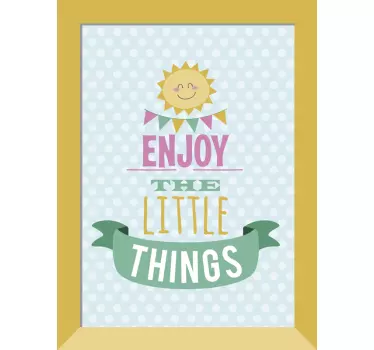 ENJOY THE LITTLE THINGS quote wall sticker - TenStickers