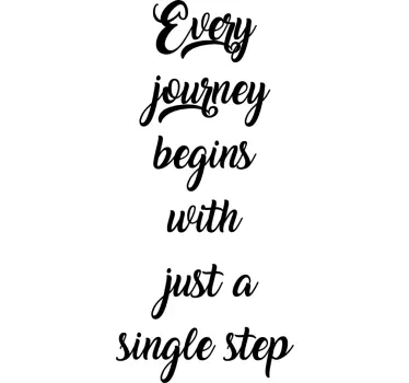 Every Journey text stair decal - TenStickers