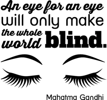 Eye for an eye blind quote wall sticker - TenStickers