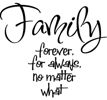Family Forever Text Sticker - TenStickers