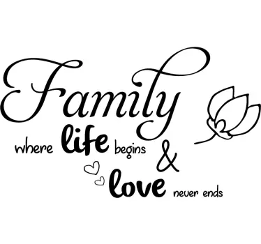Family love living room wall sticker - TenStickers