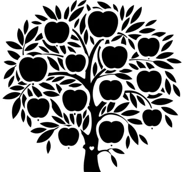 family tree names tree wall sticker - TenStickers