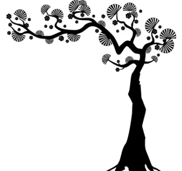 Decorative blowing tree wall sticker - TenStickers