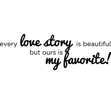 Favourite Love Story Wall Sticker - TenStickers