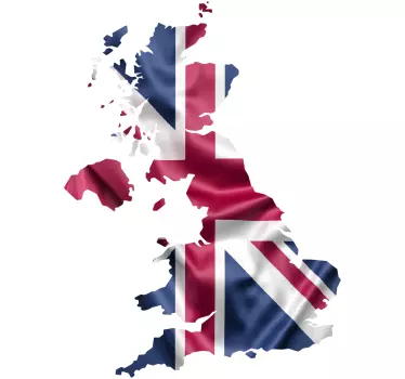 Flag Map of Britain Wall Sticker - TenStickers