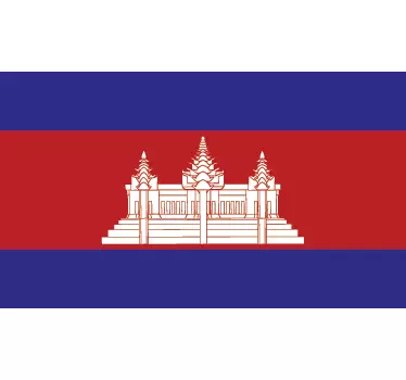 Flag of Cambodia Wall Sticker - TenStickers