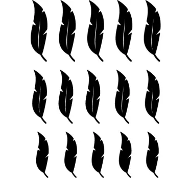 Floating Feather Patterns wall sticker - TenStickers