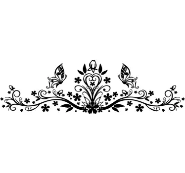 Floral Headboard Sticker - TenStickers