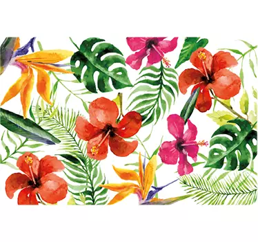 Floral Laptop Sticker - TenStickers