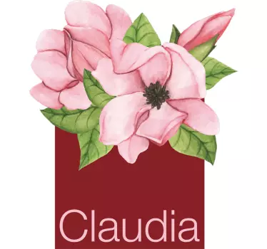 Floral Name Decoration wall sticker - TenStickers