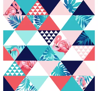 Flowers and flamingos animal wall sticker - TenStickers